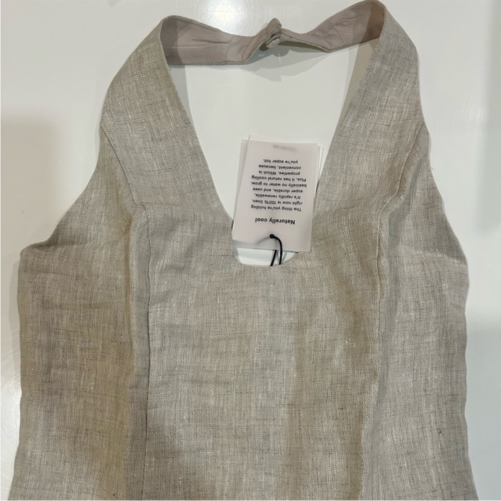 NWT • Sasha linen top in oatmeal - size 0 - Picture 3 of 7